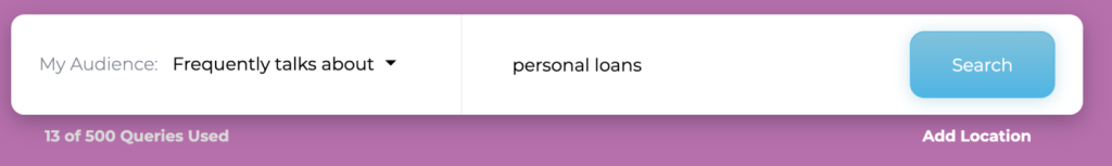 Sparktoro Personal loan search