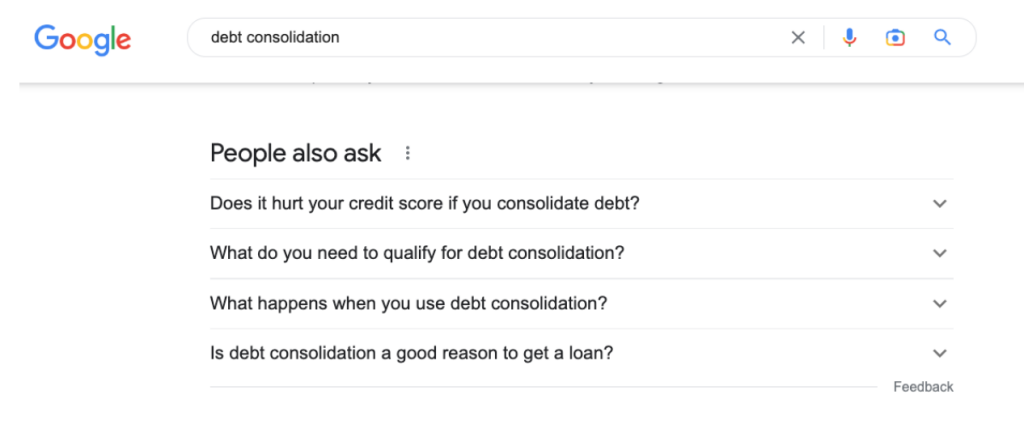 How can you rank for debt consolidation